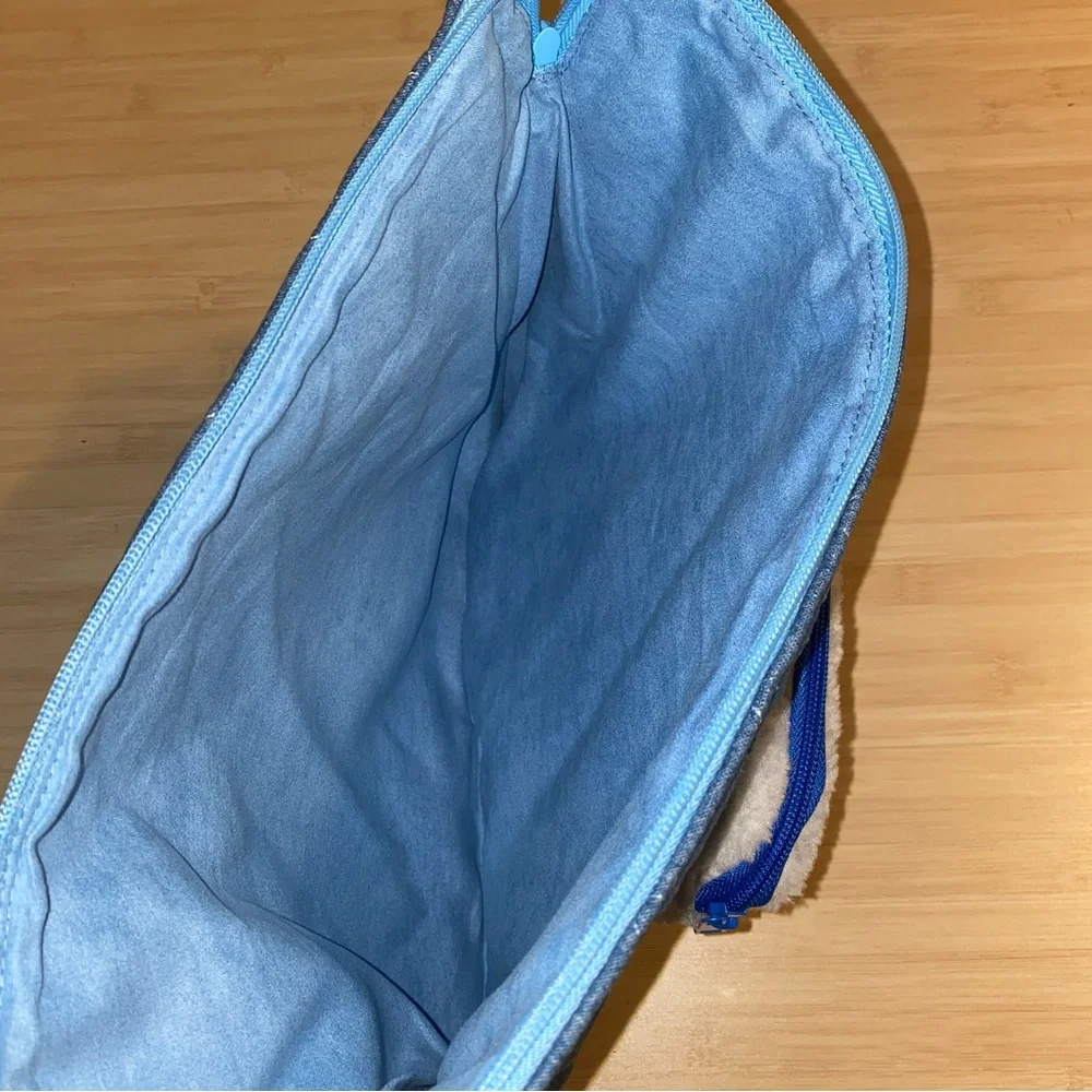New American Eagle Quilted Laptop Sleeve Sherpa & Denim Bag Sleeve
